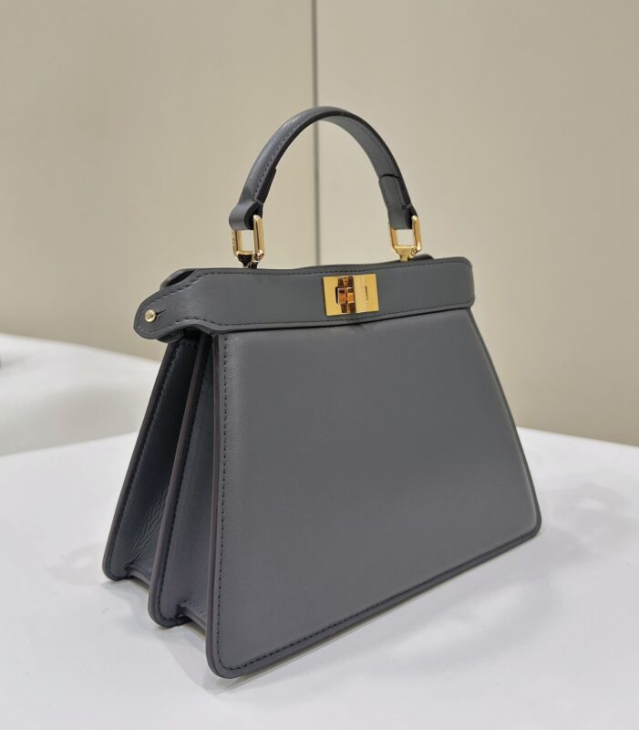 Replica Fendi Peekaboo Mini Grey 2 Replica Fendi Peekaboo Mini Grey - top-tier luxury replica shoulder bag