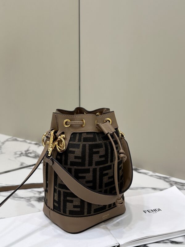 Replica Fendi Tresor Mini Bucket Brown 2 Replica Fendi Tresor Mini Bucket Brown - high-end fake designer purse