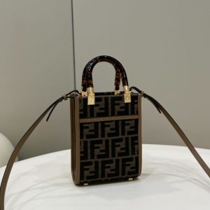 Replica Fendi Mini Tote Brown Canvas 2 Replica Fendi Mini Tote Brown Canvas - best-selling designer handbag dupe