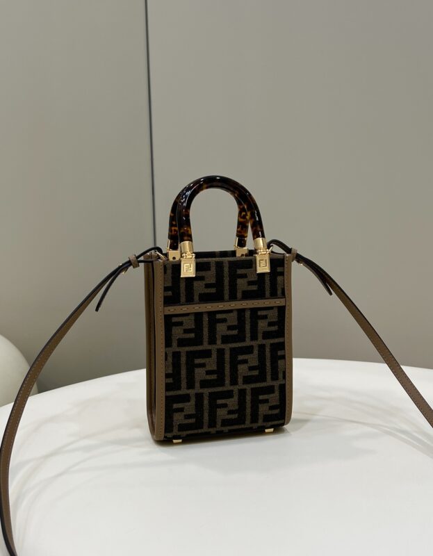 Replica Fendi Mini Tote Brown Canvas 2 Replica Fendi Mini Tote Brown Canvas - best-selling designer handbag dupe