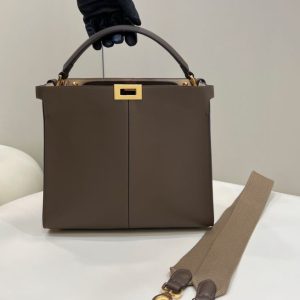 Replica Fendi Peekaboo X Lite Brown 1 Replica Fendi Peekaboo X Lite Brown - elite superclone designer purse