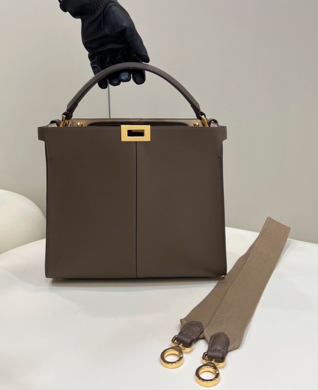 Replica Fendi Peekaboo X Lite Brown 1 Replica Fendi Peekaboo X Lite Brown - elite superclone designer purse