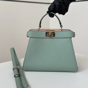 Replica Fendi Peekaboo Medium Light Green - authentic-look luxury purse replica