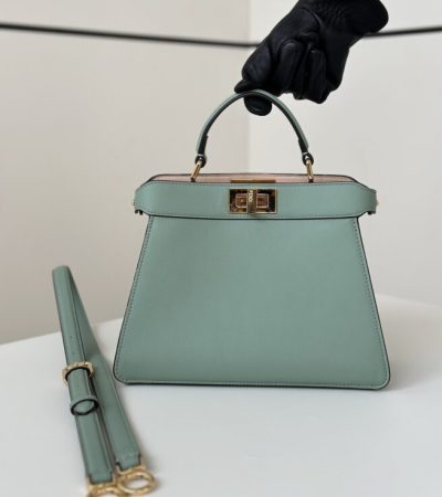 Replica Fendi Peekaboo Medium Light Green - authentic-look luxury purse replica