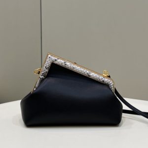 Replica Fendi First Black Python 3 Replica Fendi First Black Python - near-authentic luxury replica handbag
