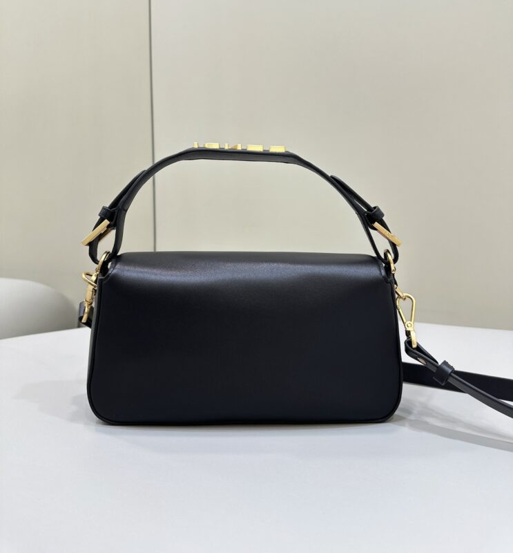 Replica Fendi Baguette Full Leather Black - 1:1 designer replica handbag