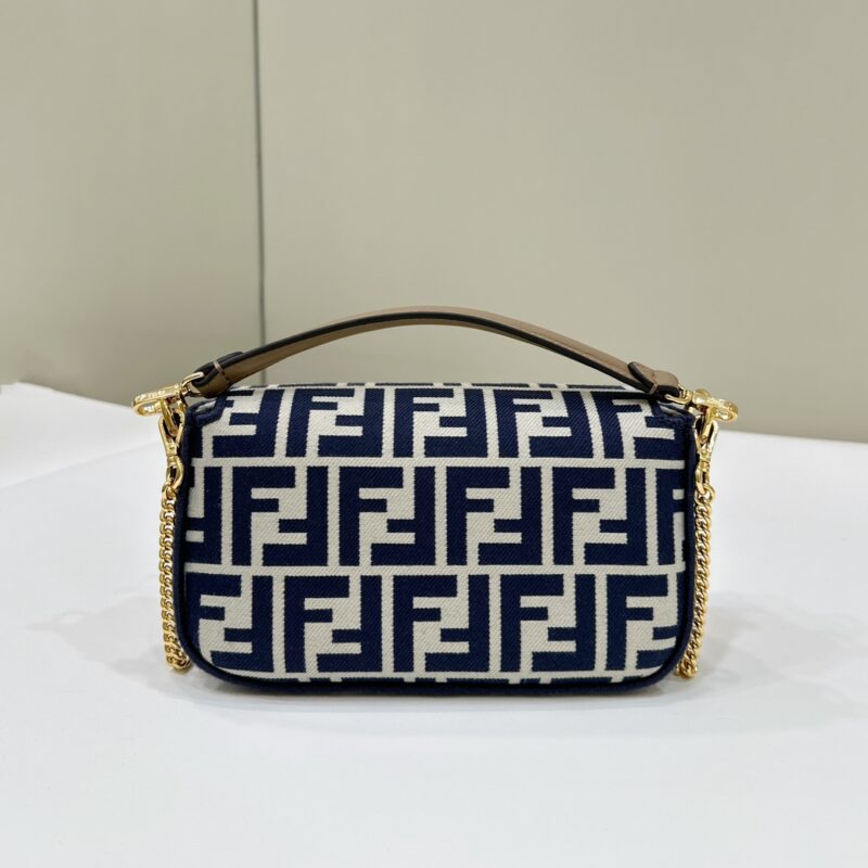 Replica Fendi Baguette Small Cotton Blue 2 Replica Fendi Baguette Small Cotton Blue - premium 1:1 fake handbag model