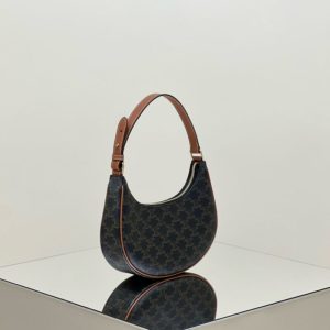 Replica Celine Triomphe Moon Bag Brown 2 Replica Celine Triomphe Moon Bag Brown - 1:1 designer replica handbag