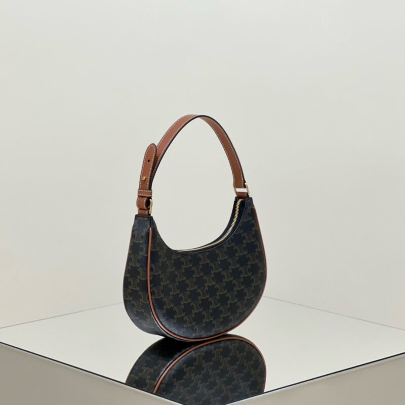 Replica Celine Triomphe Moon Bag Brown 2 Replica Celine Triomphe Moon Bag Brown - 1:1 designer replica handbag