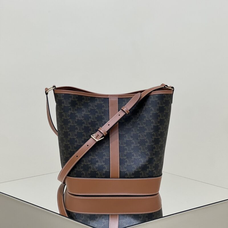 Replica Celine Triomphe Bucket Brown 1 Replica Celine Triomphe Bucket Brown - top-rated replica designer bag