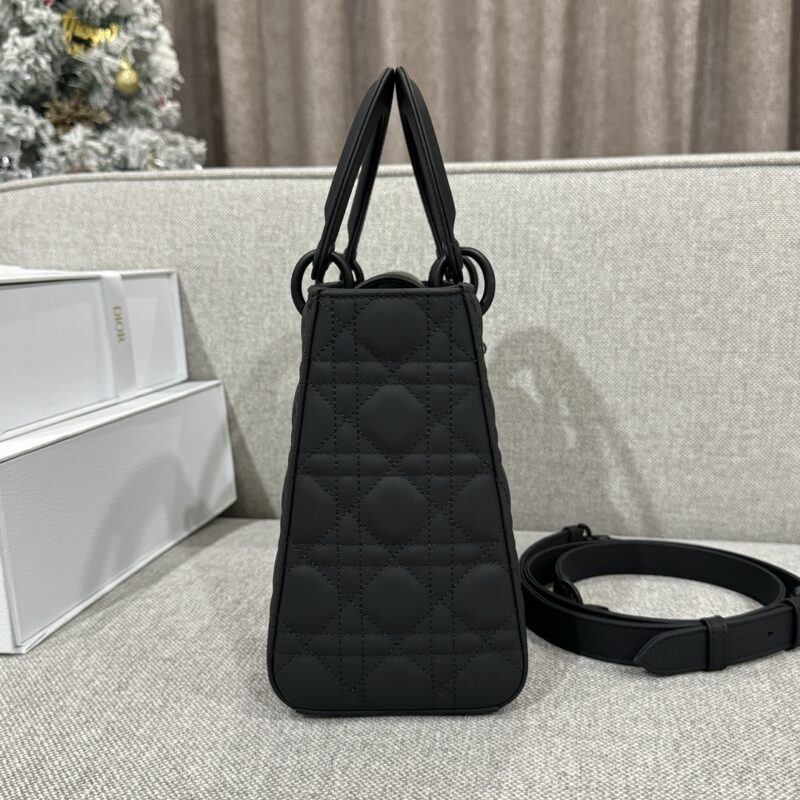 Replica Lady Dior Medium Ultramatte Black 8 Replica Lady Dior Medium Ultramatte Black - ultra-realistic fake designer tote