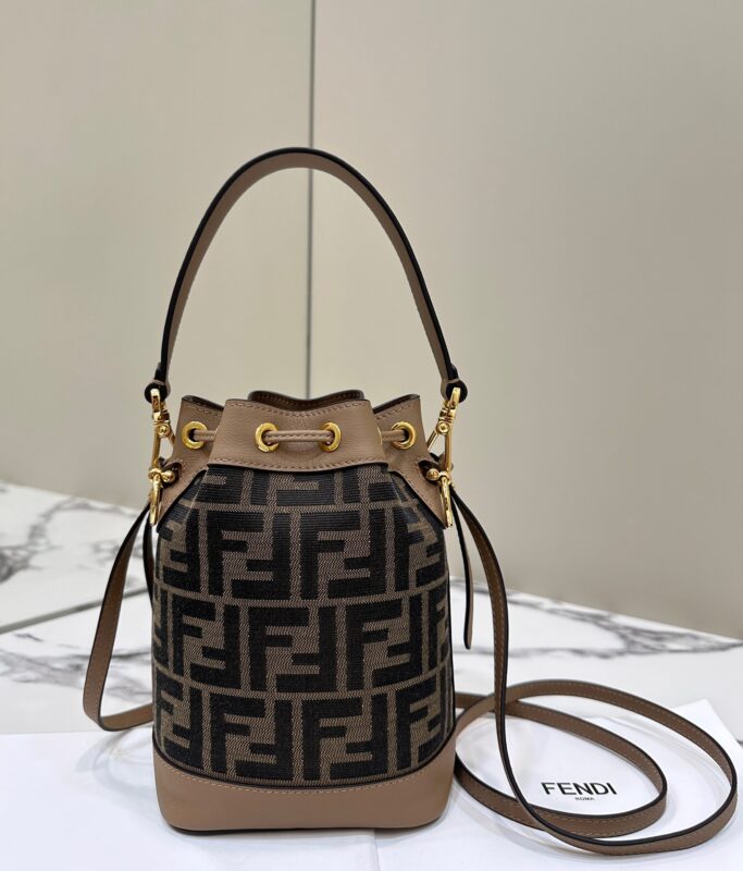 Replica Fendi Tresor Mini Bucket Brown 3 Replica Fendi Tresor Mini Bucket Brown - high-quality designer bag clone