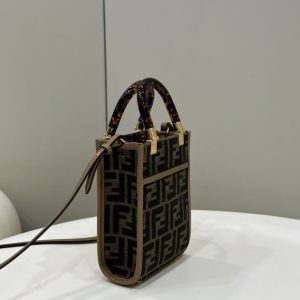 Replica Fendi Mini Tote Brown Canvas 3 Replica Fendi Mini Tote Brown Canvas - best quality luxury bag dupe