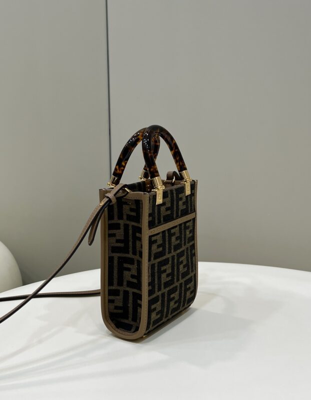 Replica Fendi Mini Tote Brown Canvas 3 Replica Fendi Mini Tote Brown Canvas - best quality luxury bag dupe