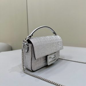 Replica Fendi Baguette Silver Diamond 3 Replica Fendi Baguette Silver Diamond - high-accuracy replica luxury purse