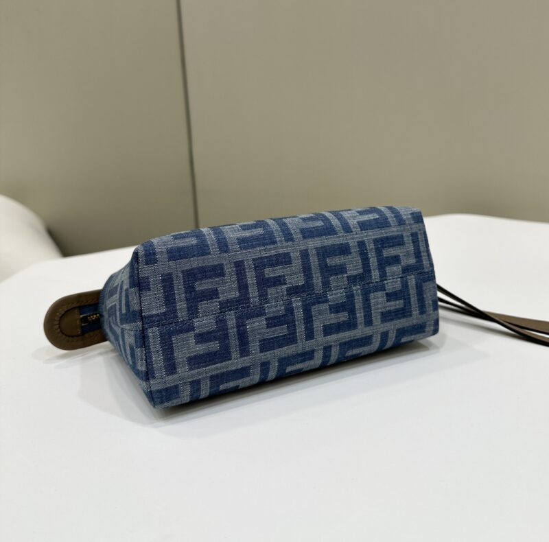 Replica Fendi By The Way Boston Blue Denim - premium 1:1 fake handbag model