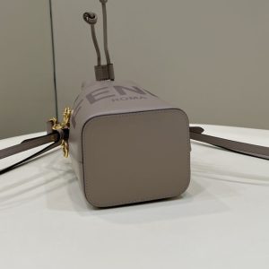 Replica Fendi Tresor Mini Bucket Grey 4 Replica Fendi Tresor Mini Bucket Grey - high-end fake designer purse