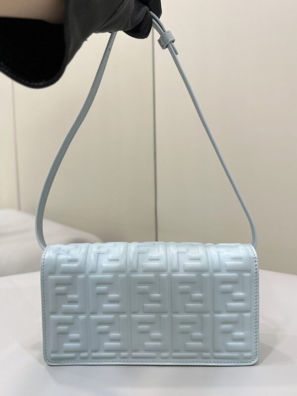 Replica Fendi Baguette Small Sky Blue - high-accuracy replica luxury purse
