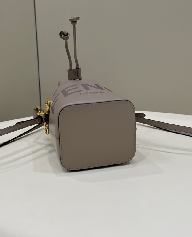 Replica Fendi Tresor Mini Bucket Grey 4 Replica Fendi Tresor Mini Bucket Grey - high-end fake designer purse