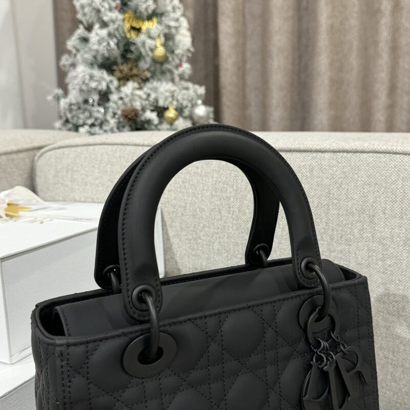 Replica Lady Dior Medium Ultramatte Black 9 Replica Lady Dior Medium Ultramatte Black - 1:1 designer replica handbag