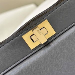 Replica Fendi Peekaboo Mini Grey 4 Replica Fendi Peekaboo Mini Grey - realistic designer-inspired fake bag