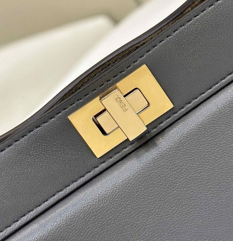 Replica Fendi Peekaboo Mini Grey 4 Replica Fendi Peekaboo Mini Grey - realistic designer-inspired fake bag