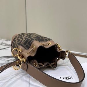 Replica Fendi Tresor Mini Bucket Brown 4 Replica Fendi Tresor Mini Bucket Brown - high-end fake designer purse