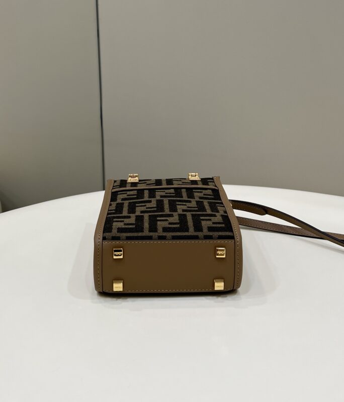 Replica Fendi Mini Tote Brown Canvas 4 Replica Fendi Mini Tote Brown Canvas - high-end fake designer purse