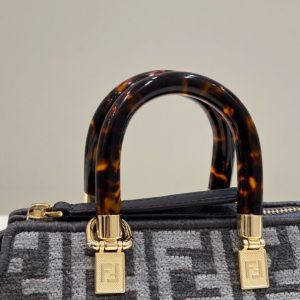 Replica Fendi By The Way Boston Brown Cotton - premium-grade designer purse dupe