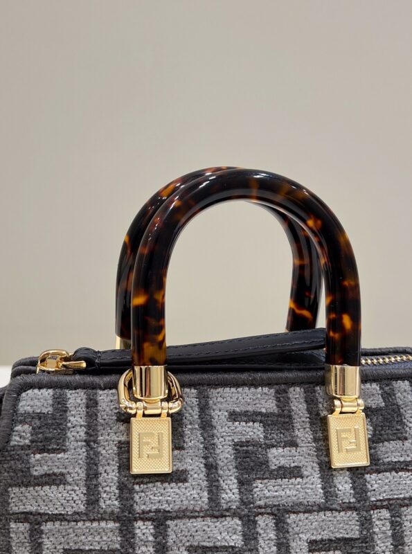 Replica Fendi By The Way Boston Brown Cotton - premium-grade designer purse dupe