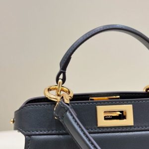 Replica Fendi Peekaboo Mini Black - authentic-look luxury purse replica