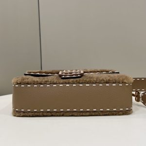 Replica Fendi Baguette Brown Wool 4 Replica Fendi Baguette Brown Wool - 1:1 designer replica handbag