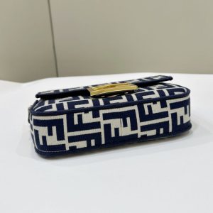 Replica Fendi Baguette Small Cotton Blue 4 Replica Fendi Baguette Small Cotton Blue - top-tier luxury replica shoulder bag