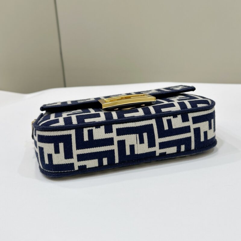 Replica Fendi Baguette Small Cotton Blue 4 Replica Fendi Baguette Small Cotton Blue - top-tier luxury replica shoulder bag