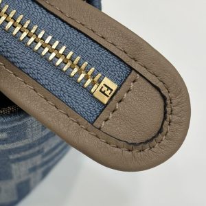 Replica Fendi By The Way Boston Blue Denim - high-end fake designer purse