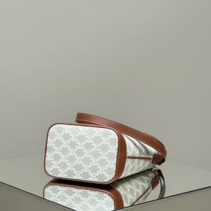 Replica Celine Triomphe Bucket White - high-end fake designer purse