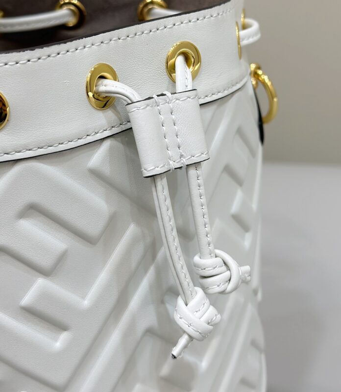 Replica Fendi Tresor Mini Bucket White 4 Replica Fendi Tresor Mini Bucket White - near-authentic luxury replica handbag
