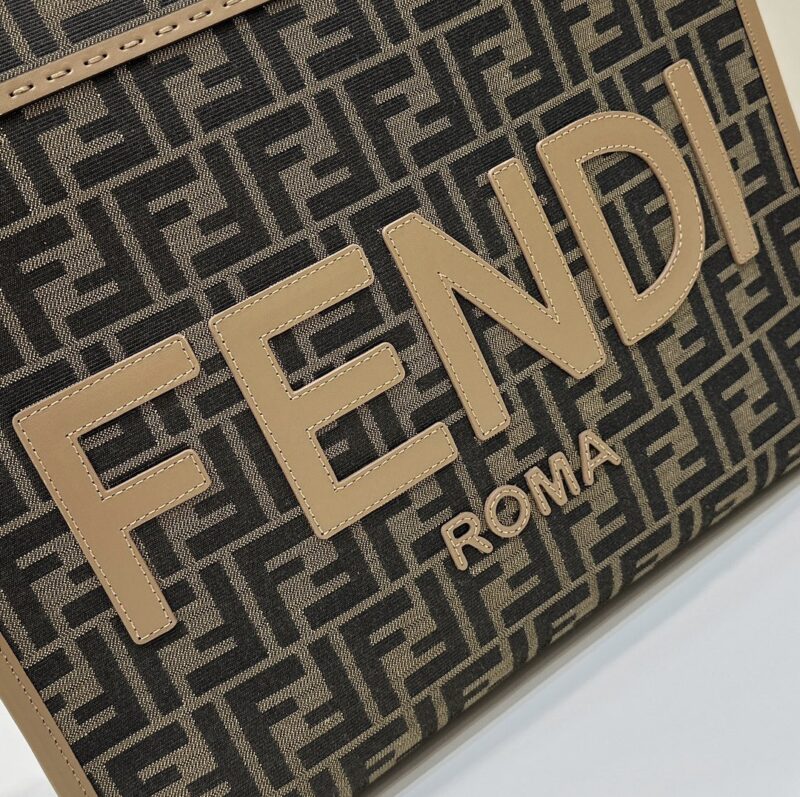 Replica Fendi Sunshine Tote Brown Monogram 5 Replica Fendi Sunshine Tote Brown Monogram - authentic-look luxury purse replica