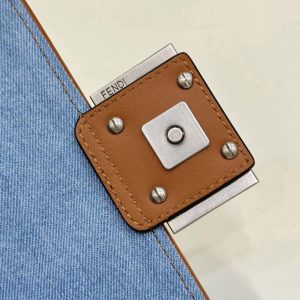 Replica Fendi Baguette Small Denim Blue 4 Replica Fendi Baguette Small Denim Blue - 1:1 designer replica handbag