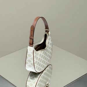 Replica Celine Triomphe Moon Bag White 5 Replica Celine Triomphe Moon Bag White - premium 1:1 fake handbag model