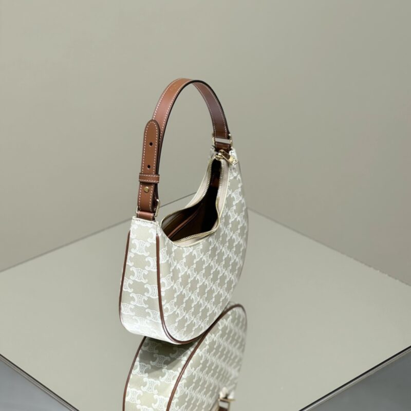 Replica Celine Triomphe Moon Bag White 5 Replica Celine Triomphe Moon Bag White - premium 1:1 fake handbag model