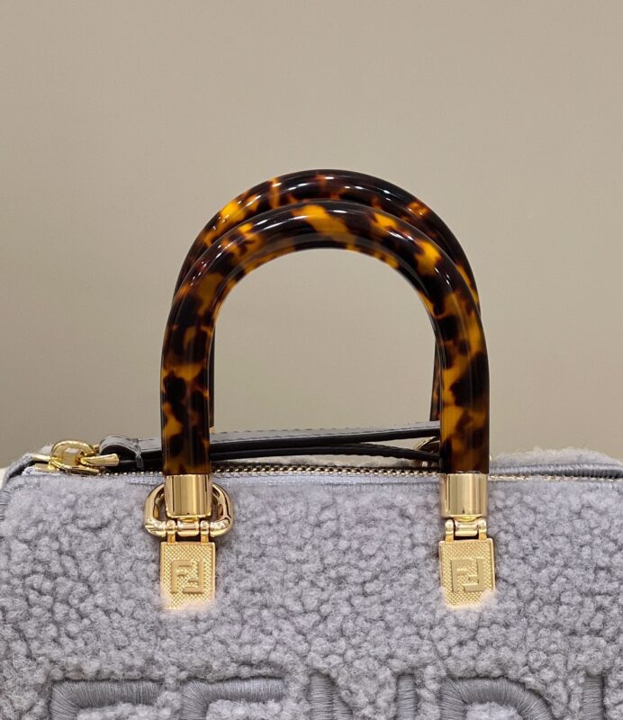 Replica Fendi By The Way Boston Blue Wool 5 Replica Fendi By The Way Boston Blue Wool - ultra-realistic fake designer tote