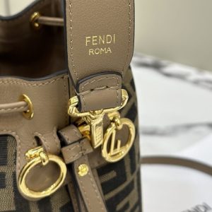 Replica Fendi Tresor Mini Bucket Brown 5 Replica Fendi Tresor Mini Bucket Brown - best quality luxury bag dupe