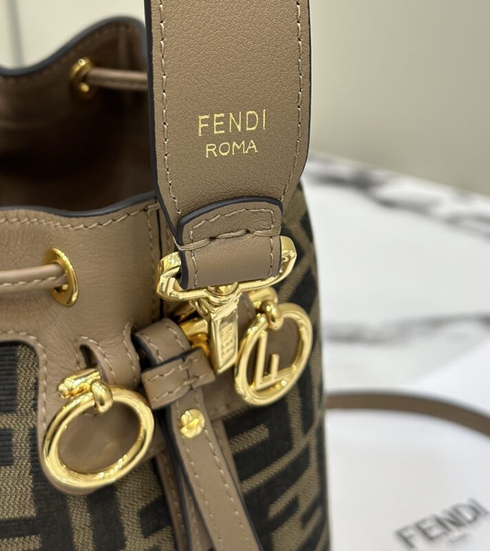 Replica Fendi Tresor Mini Bucket Brown 5 Replica Fendi Tresor Mini Bucket Brown - best quality luxury bag dupe