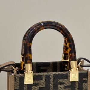 Replica Fendi Mini Tote Brown Canvas 5 Replica Fendi Mini Tote Brown Canvas - premium 1:1 fake handbag model