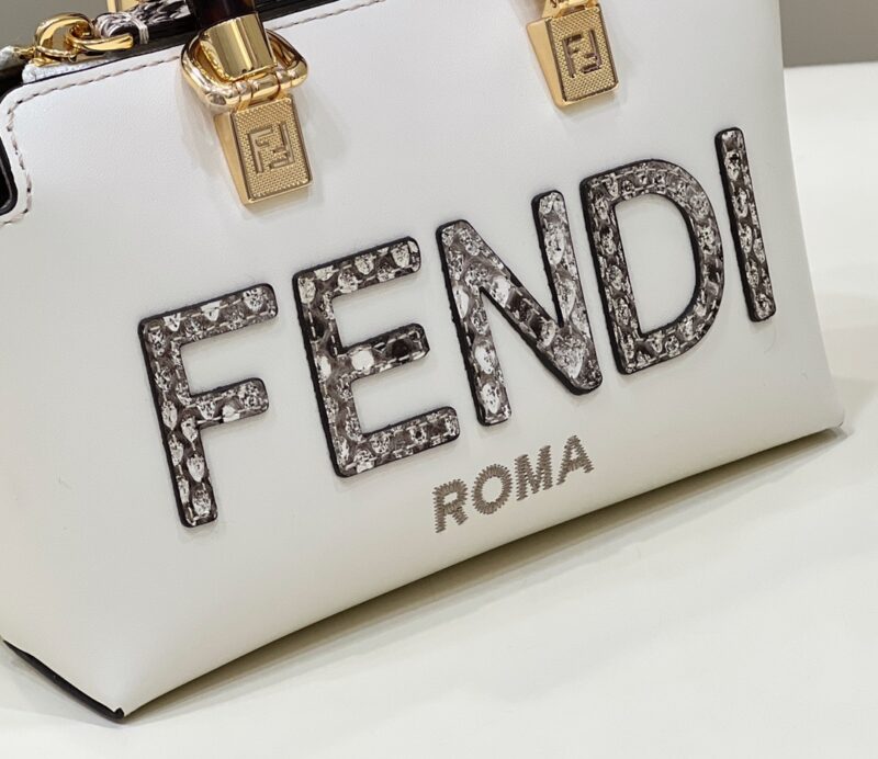 Replica Fendi By The Way Boston White 5 Replica Fendi By The Way Boston White - premium 1:1 fake handbag model