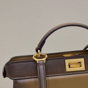 Replica Fendi Peekaboo Large Dark Brown - high-end fake designer purse