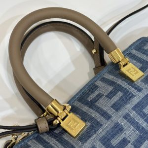 Replica Fendi By The Way Boston Blue Denim - authentic-look luxury purse replica
