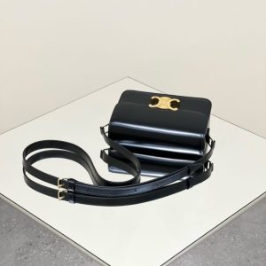 Replica Celine Triomphe Mini Black 5 Replica Celine Triomphe Mini Black - top-tier luxury replica shoulder bag