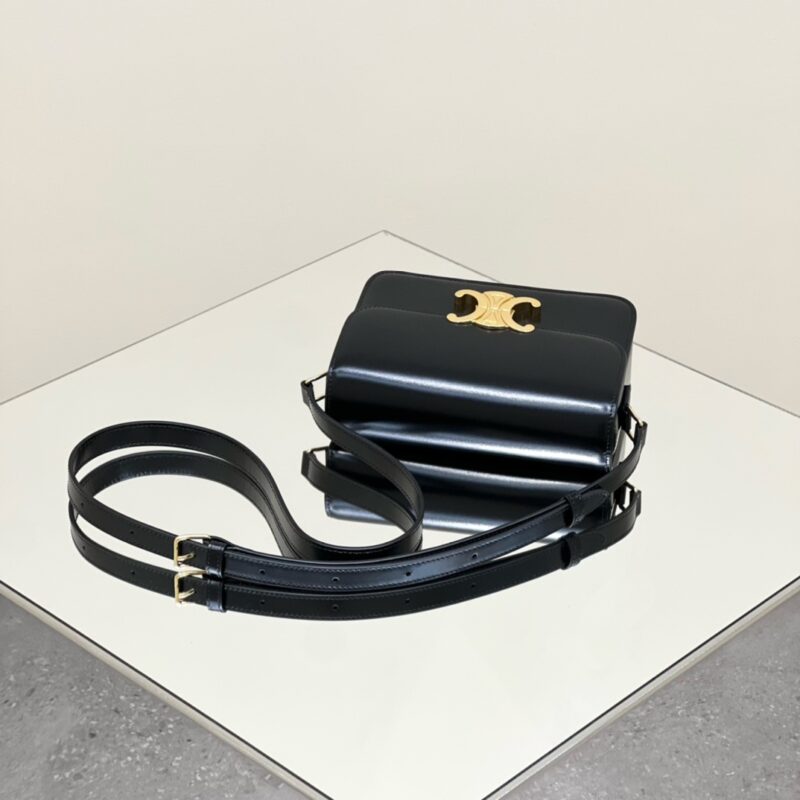 Replica Celine Triomphe Mini Black 5 Replica Celine Triomphe Mini Black - top-tier luxury replica shoulder bag